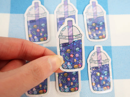 Holographic Space Boba Sticker