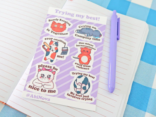 Trying My Best Sticker Sheets