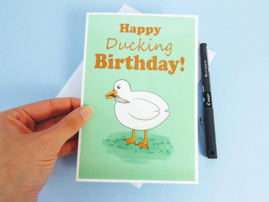 Funny Duck Birthday Card