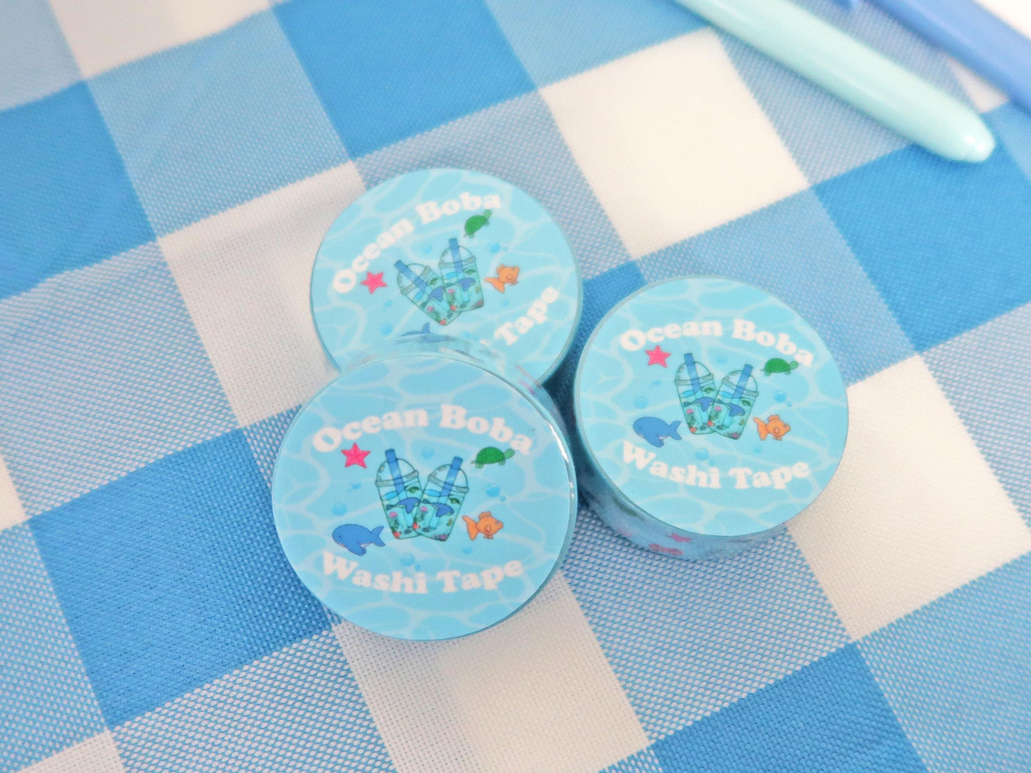 Cute Ocean Boba Washi Tape