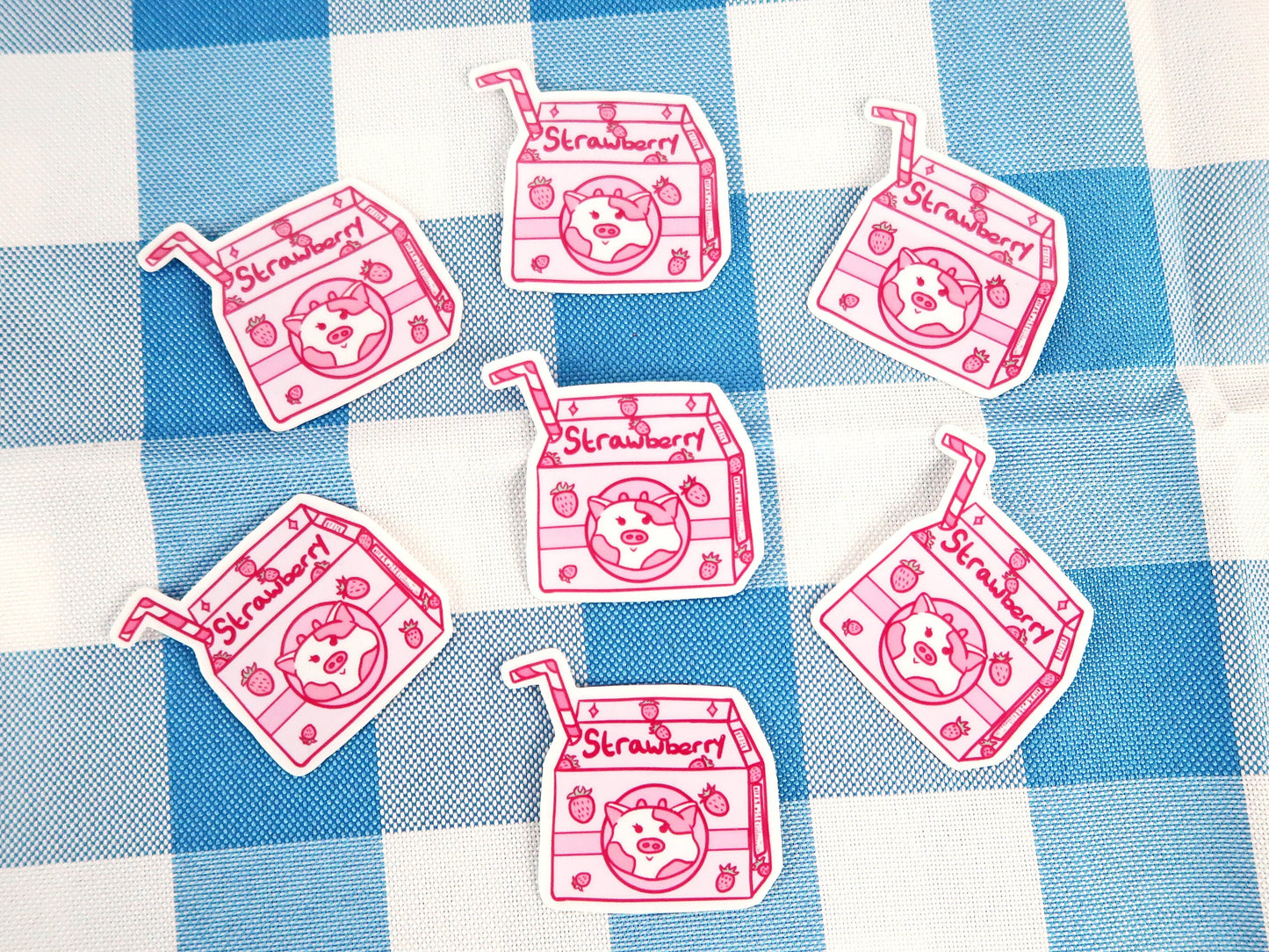 Adorable Strawberry Milk Sticker