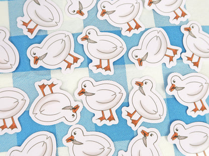 Angry Knife Duck Sticker